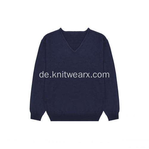 Herren Strickpullover Klassischer Pullover mit V-Ausschnitt